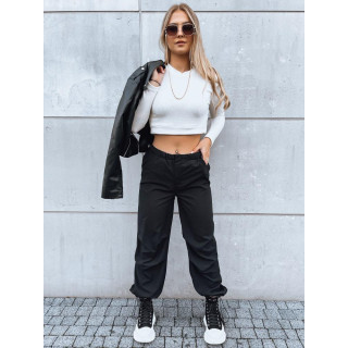 Črne ženske padalske hlače