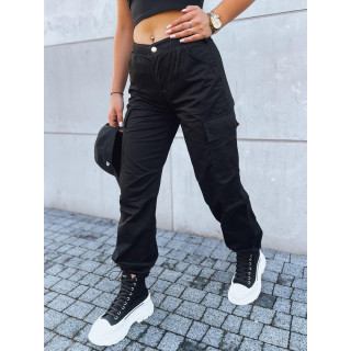 Črne ženske padalske hlače