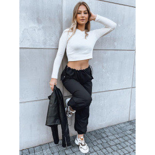 Ženske črne padalske hlače