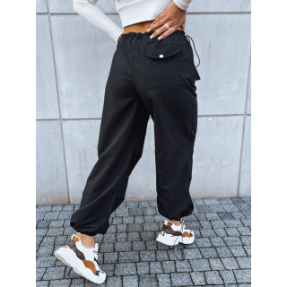 Ženske črne padalske hlače