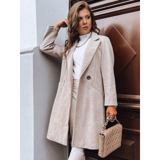 Svetlo bež ženski plašč za jesen