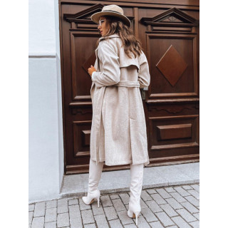 Svetlo bež ženski plašč za jesen