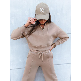 Ženski komplet trenirke v bež barvi