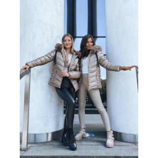 Svetleča bež jakna za zimo