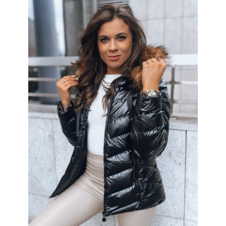 Črna svetleča jakna za zimo