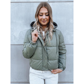 Kratka zimska jakna zelene barve