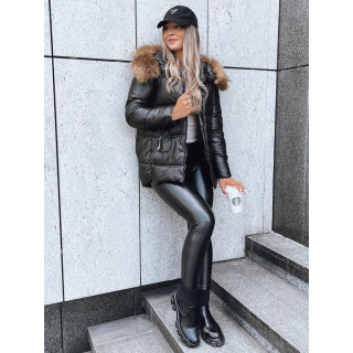 Ženska črna asimetrična jakna