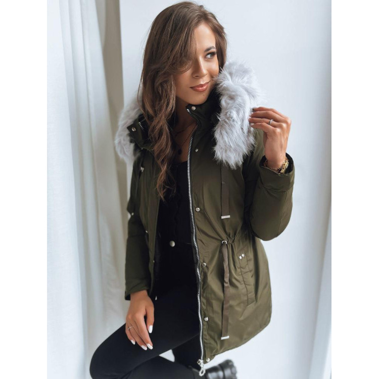 Zelena zimska ženska parka