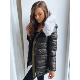 Zelena zimska ženska parka