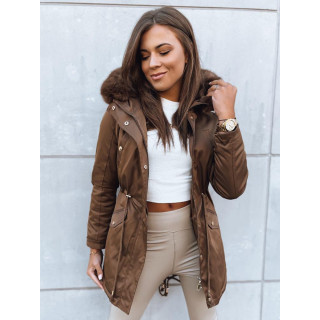 Rjava ženska parka za zimo