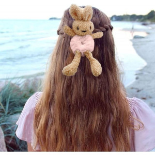 Roza elastika za lase v obliki zajčka