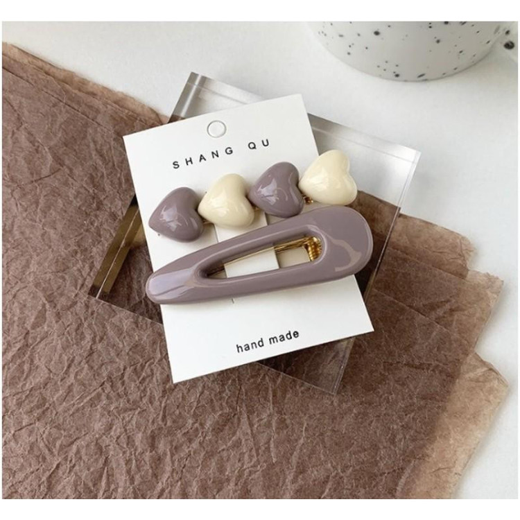 Komplet 2 vijoličnih sponk za lase