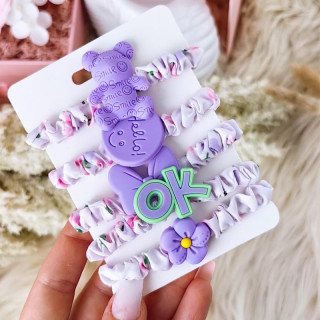 Set 5 elastik za lase za otroke