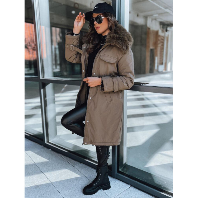 Dolga kaki parka za zimo