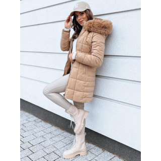 Bež ženska jakna s šivi