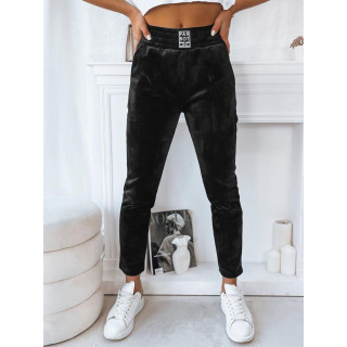 Ženske črne trenirke iz velurja