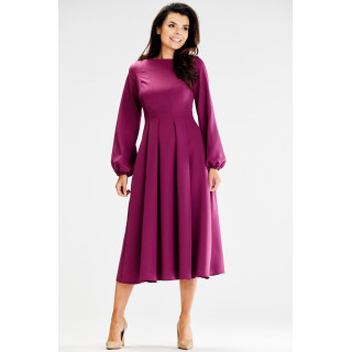 Midi obleka v obliki slive