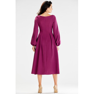 Midi obleka v obliki slive