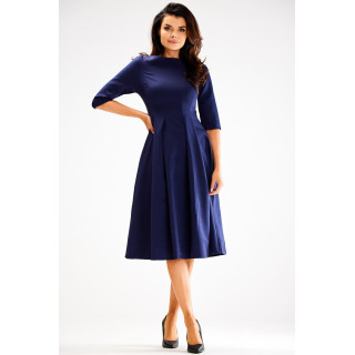 Podaljšana ženska obleka s 3/4 rokavi