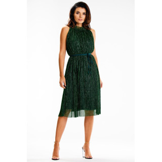 Ženska zelena mrežasta midi obleka