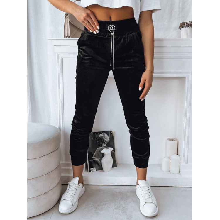 Športne ženske trenirke črne barve