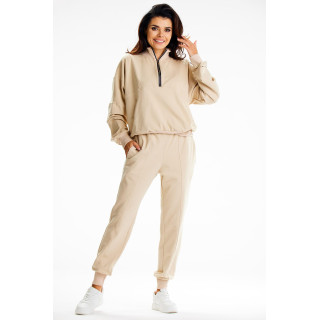 Ženske bež ohlapne trenirke