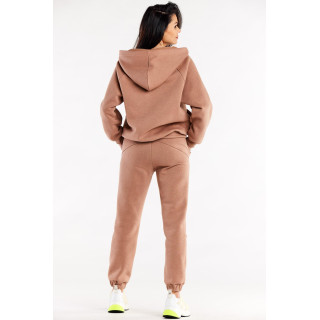 Ženske ohlapne trenirke v bež barvi