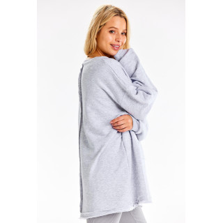 Ženski sivi oversize pulover