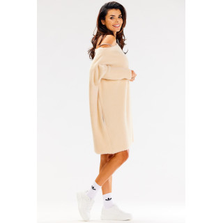 Bež ženski oversize pulover