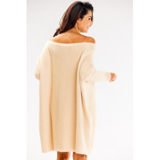Bež ženski oversize pulover