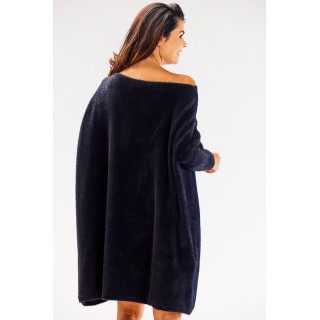 Črn ženski oversize pulover