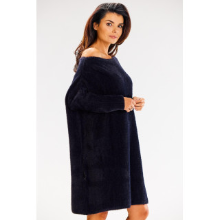 Črn ženski oversize pulover