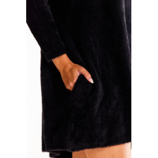 Črn ženski oversize pulover