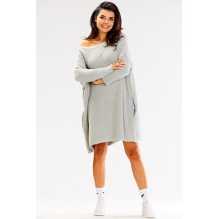 Ženski siv oversize pulover