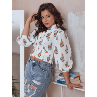 Cvetlična bluza z velikim ovratnikom