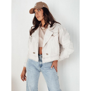 Svetlo bež jakna iz porabljenega jeansa