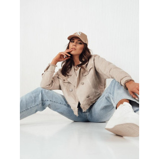 Ženska ponošana bež jakna