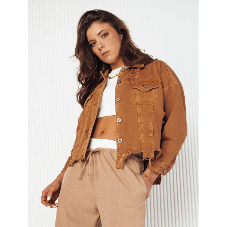 Ženska rjava denim jakna