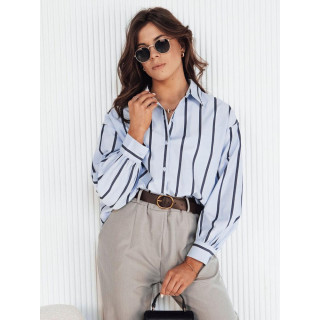 Svetlo modra oversize srajca s črtami