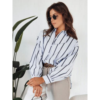 Svetlo modra oversize srajca s črtami