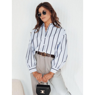 Svetlo modra oversize srajca s črtami