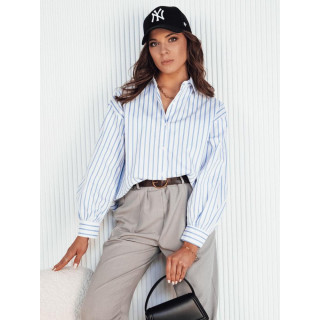 Črtasta ženska belo-modra srajca