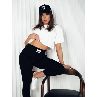 Ženske črne trenirke z gumo v pasu