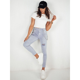 Skinny vijolične kavbojke z verižico