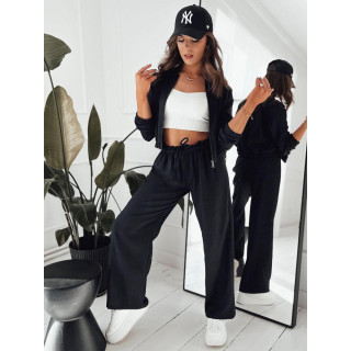 Črne ženske široke hlače