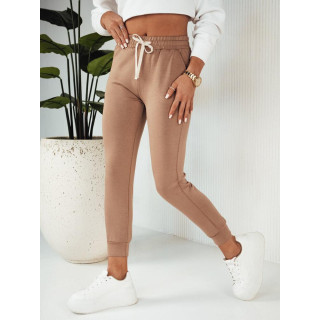 Rjave ženske trenirke z našitkom