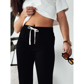 Črne ženske trenirke z našitkom