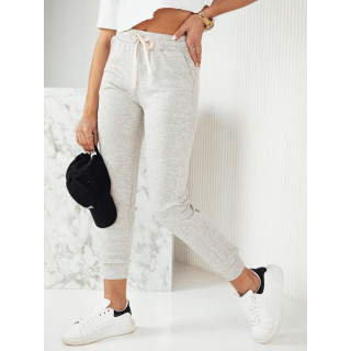 Ženske sive trenirke z našitkom