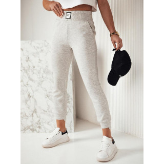 Sive ženske trenirke z našitkom