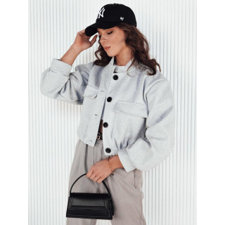 Svetlo siva ženska oversize bomber jakna